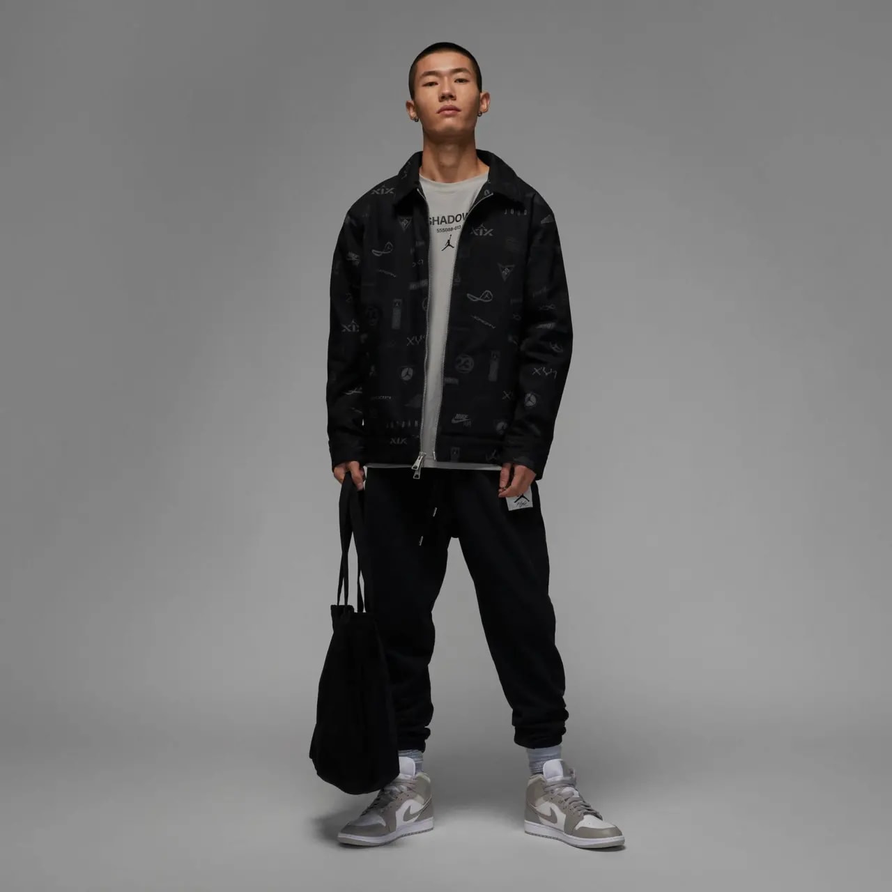 Áo Nike Air Jordan Flight Heritage Jacket 'Black' DV7564-010 — ảnh 2