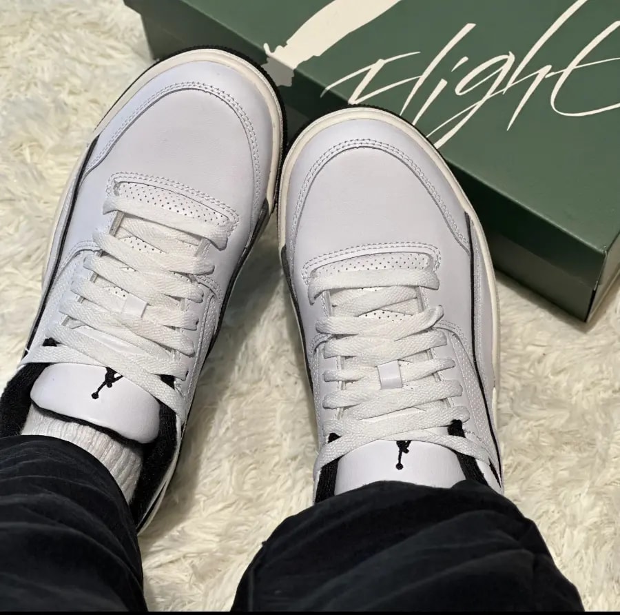 Giày Nike Air Jordan Flight Court 'White Black' HF3255-100 — ảnh 3