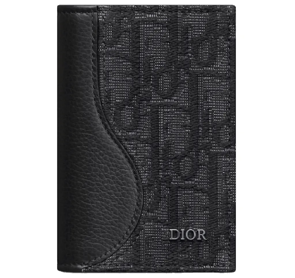 Ví Dior Saddle Vertical Bifold Card Holder 'Black' 2ADCH169YKS-H03E