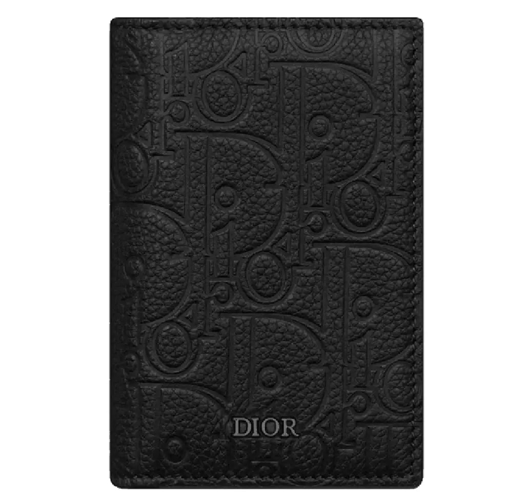 Ví Dior Vertical Bifold Card Holder 'Black' 2ESCH138FLG-H00N