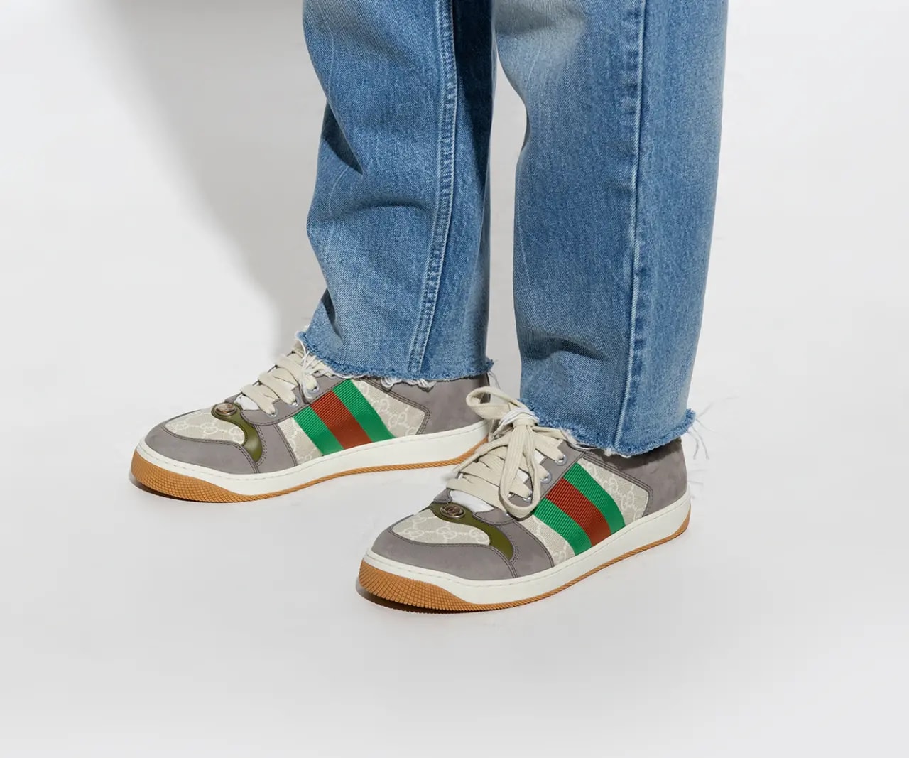 Giày Gucci Screener GG Canvas 'Grey Beige' 703648-UULG0-9680 — ảnh 2