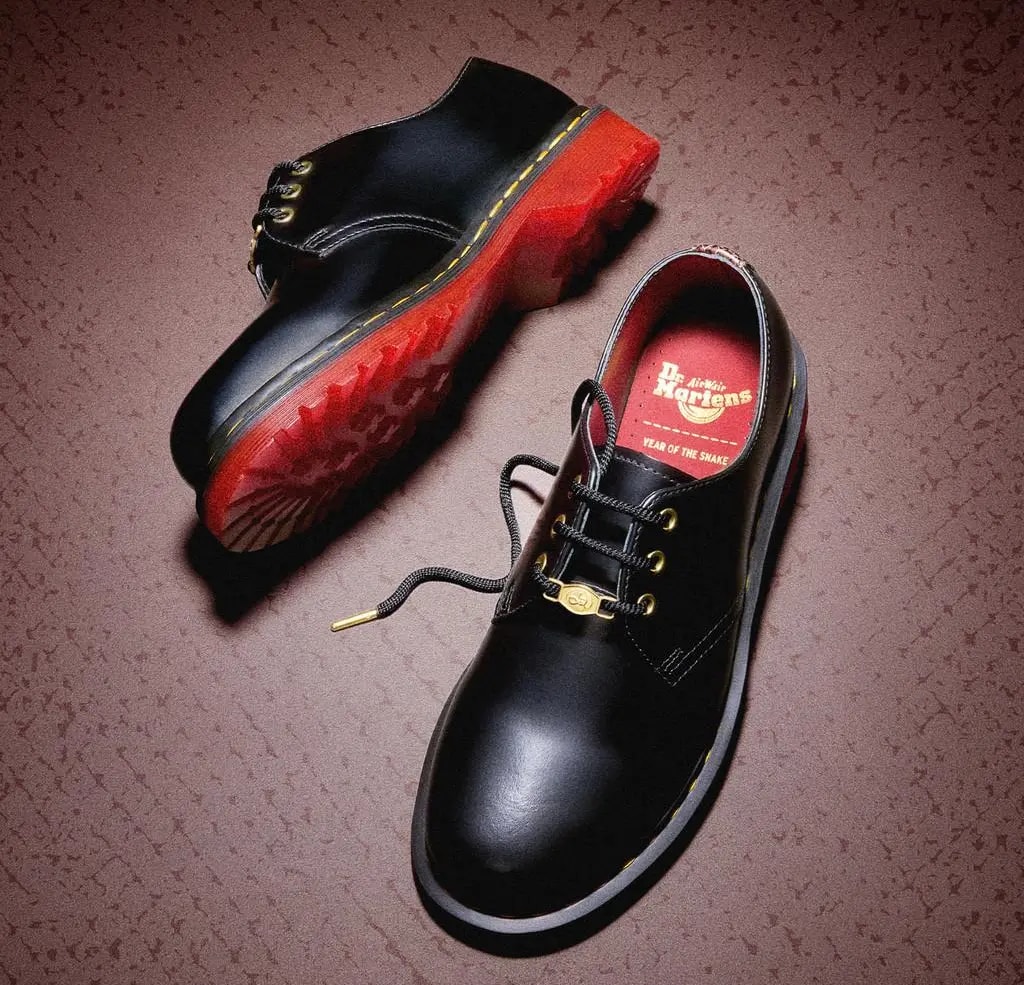 Giày Dr. Martens 1461 Year Of the Snake Leather Lace Up 'Black Brown' 41075001 — ảnh 3