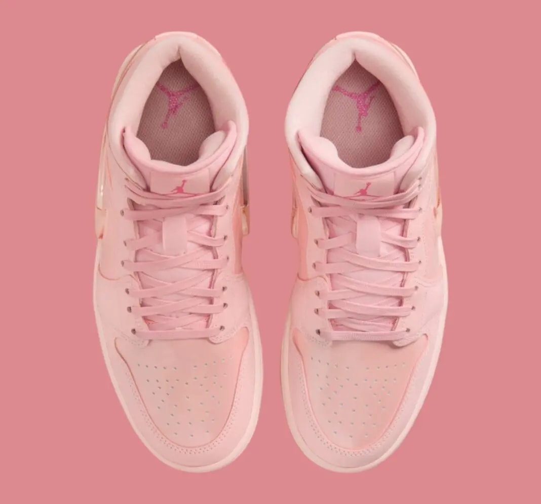 Giày Nike Air Jordan 1 Mid 'Pink Patent Valentine's Day' HF3173-600 — ảnh 4
