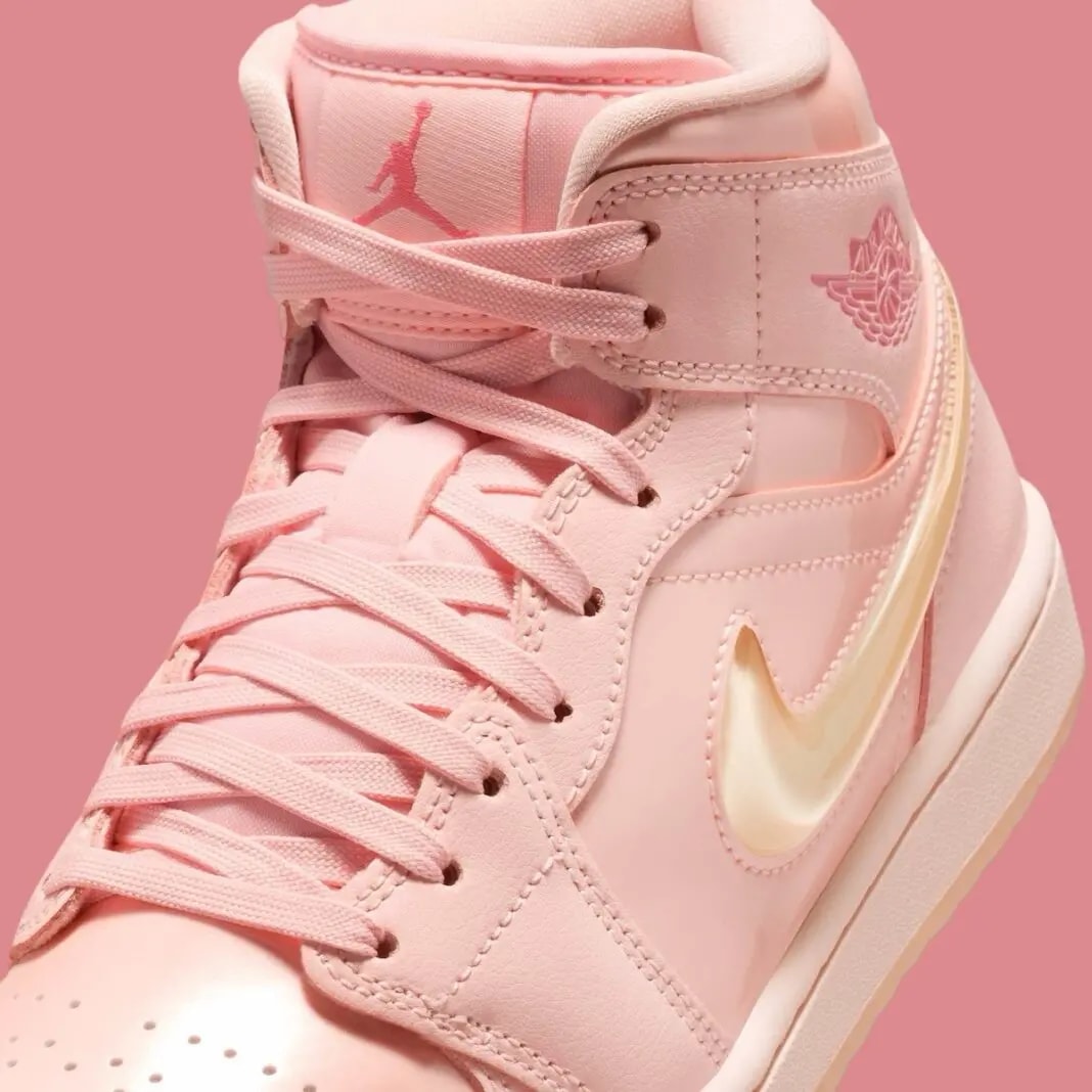 Giày Nike Air Jordan 1 Mid 'Pink Patent Valentine's Day' HF3173-600 — ảnh 2