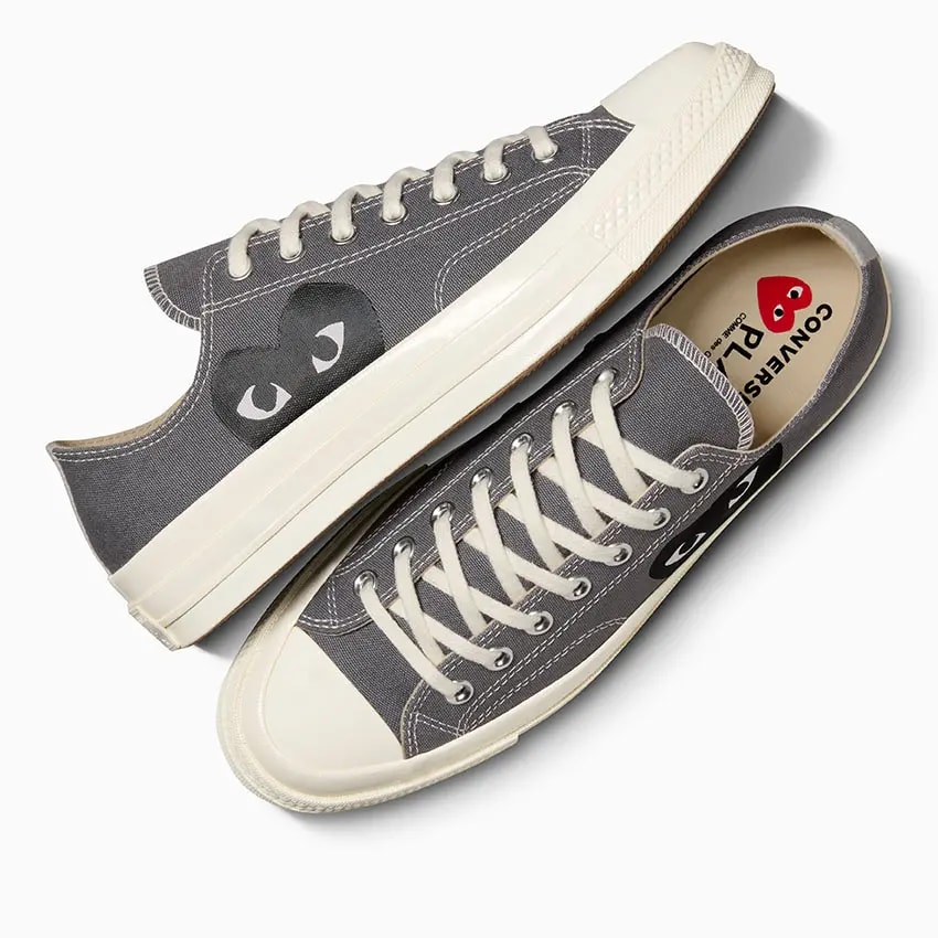 Giày Converse Chuck Taylor All Star 70 Ox x Comme des Garcons Play 'Grey' A08797C — ảnh 5