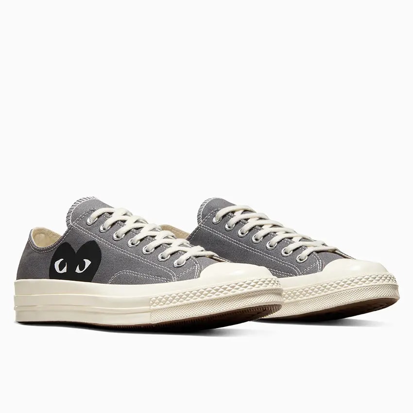 Giày Converse Chuck Taylor All Star 70 Ox x Comme des Garcons Play 'Grey' A08797C — ảnh 4