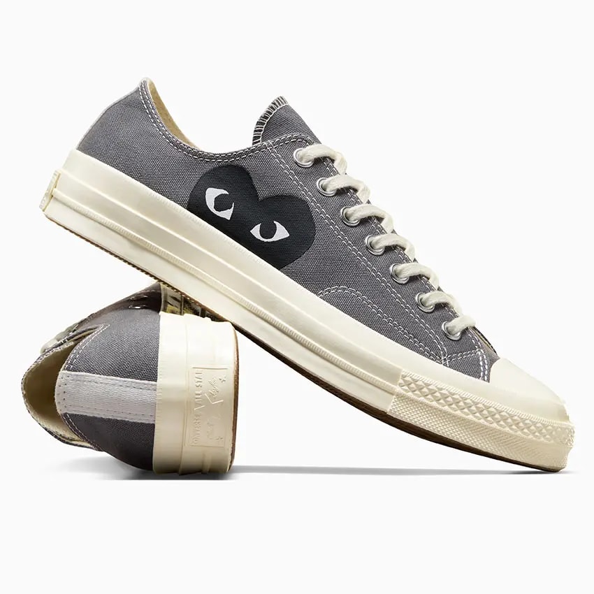 Giày Converse Chuck Taylor All Star 70 Ox x Comme des Garcons Play 'Grey' A08797C — ảnh 2