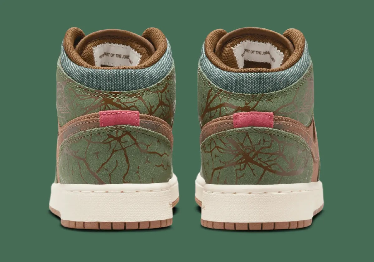 Giày Nike Air Jordan 1 Mid GS 'Treeline' FQ8101-200 — ảnh 4
