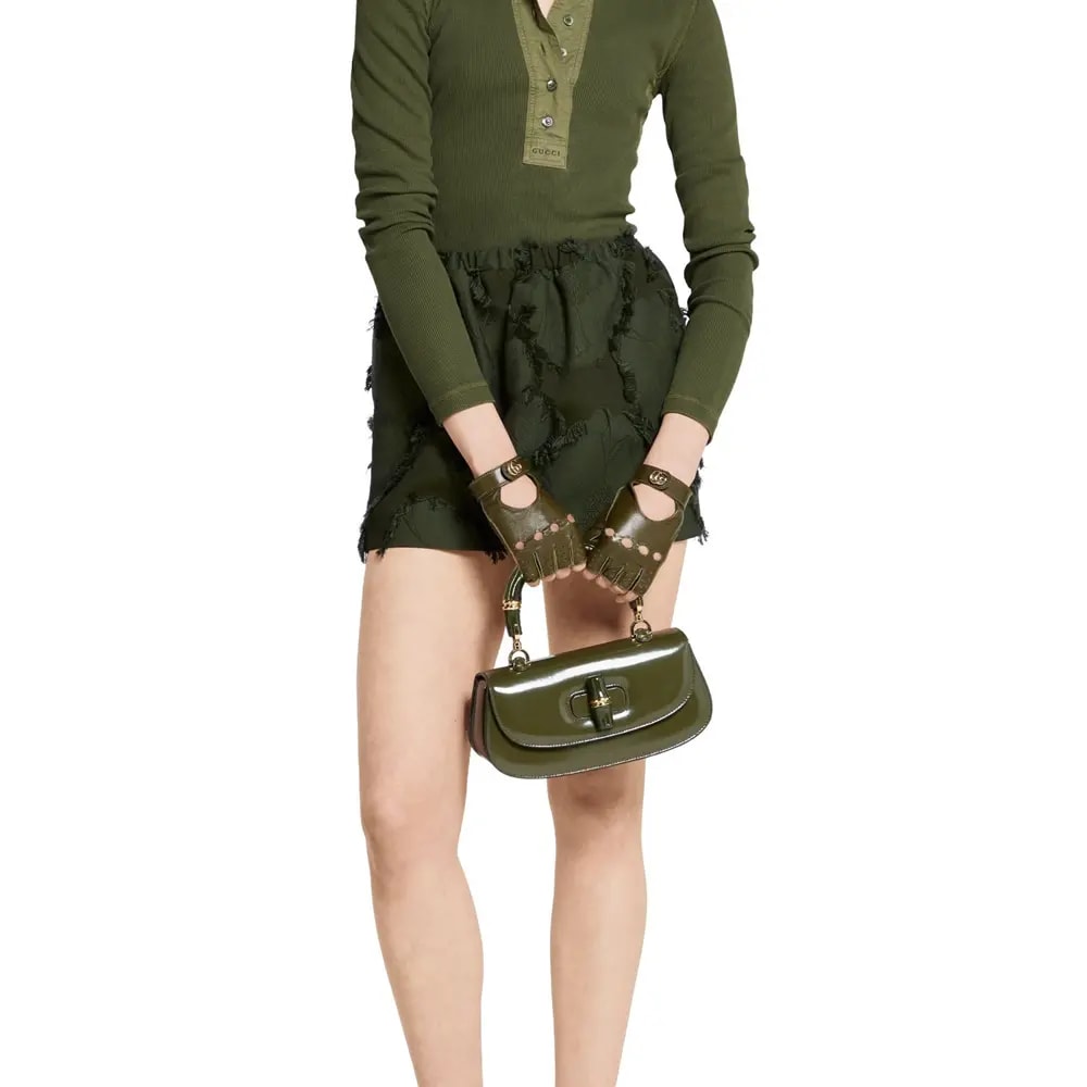 Túi Gucci Bamboo Diva Small Handle Bag 'Green' 827750-AAEVT-3037 — ảnh 2