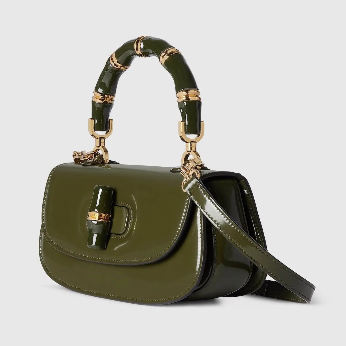 Túi Gucci Bamboo Diva Small Handle Bag 'Green' 827750-AAEVT-3037 — ảnh 4