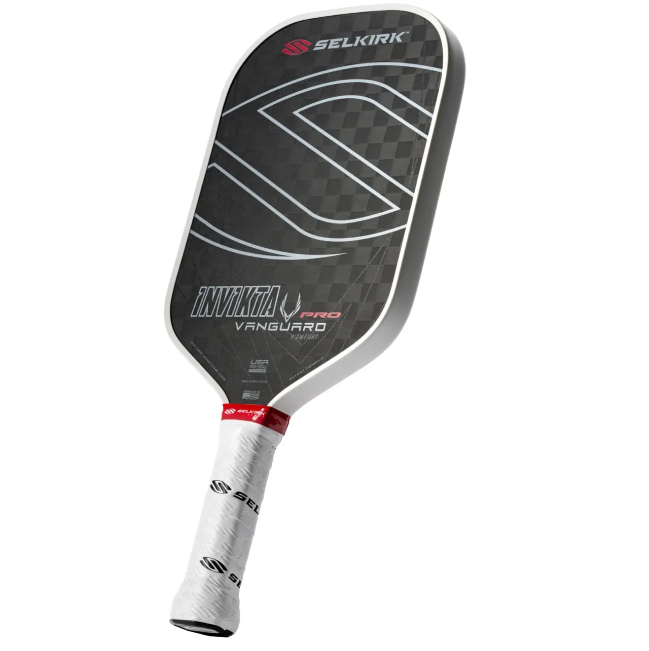 Vợt Pickleball Selkirk Vanguard Pro Invikta Raw Carbon 'Black White' — ảnh 4