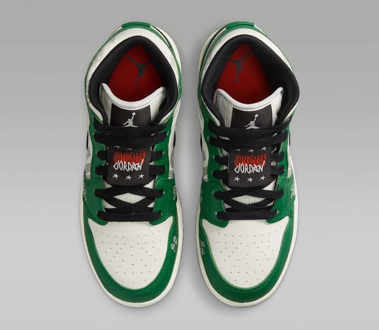 Giày Nike Air Jordan 1 Mid SE GS 'Overbranded' HF3200-300 — ảnh 5