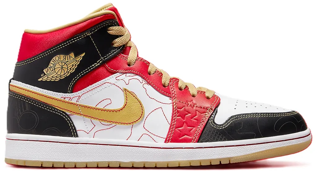 Giày Nike Air Jordan 1 Mid 'XQ White Black Sport Red' DV0576-176 — kich-thuoc: 41