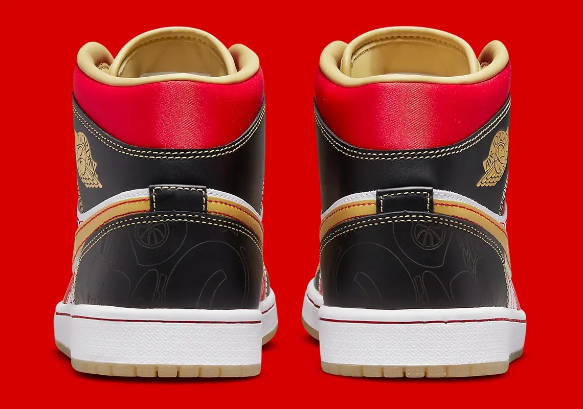 Giày Nike Air Jordan 1 Mid 'XQ White Black Sport Red' DV0576-176 — ảnh 3