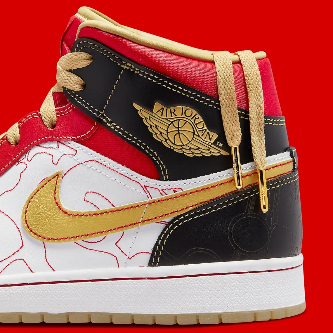 Giày Nike Air Jordan 1 Mid 'XQ White Black Sport Red' DV0576-176 — ảnh 2