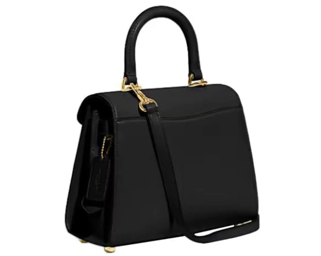 Túi Coach Top Handle Cow Leather Handbag 'Black' CH723-B4BK — ảnh 5