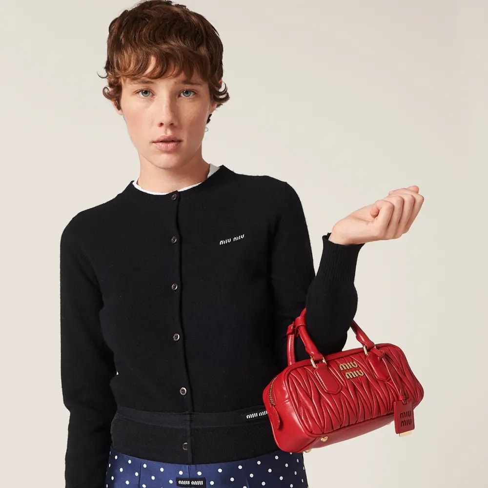 Túi Miu Miu Arcadie Matelassé Bag 'Red' 5BB142-AN88-F0011-V-OON — ảnh 2