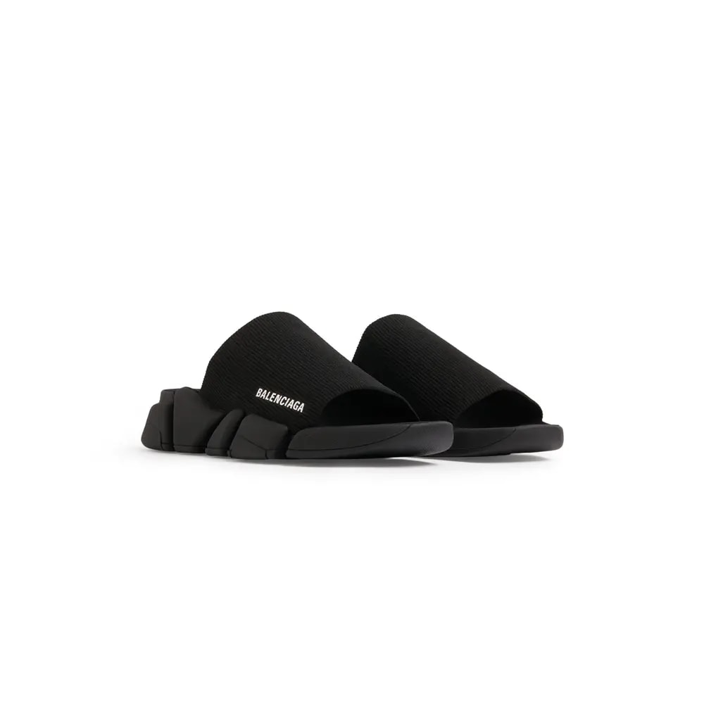 Dép Balenciaga Speed 2.0 Recycled Knit Slide 'Black' 711453W2DB11000 — ảnh 4