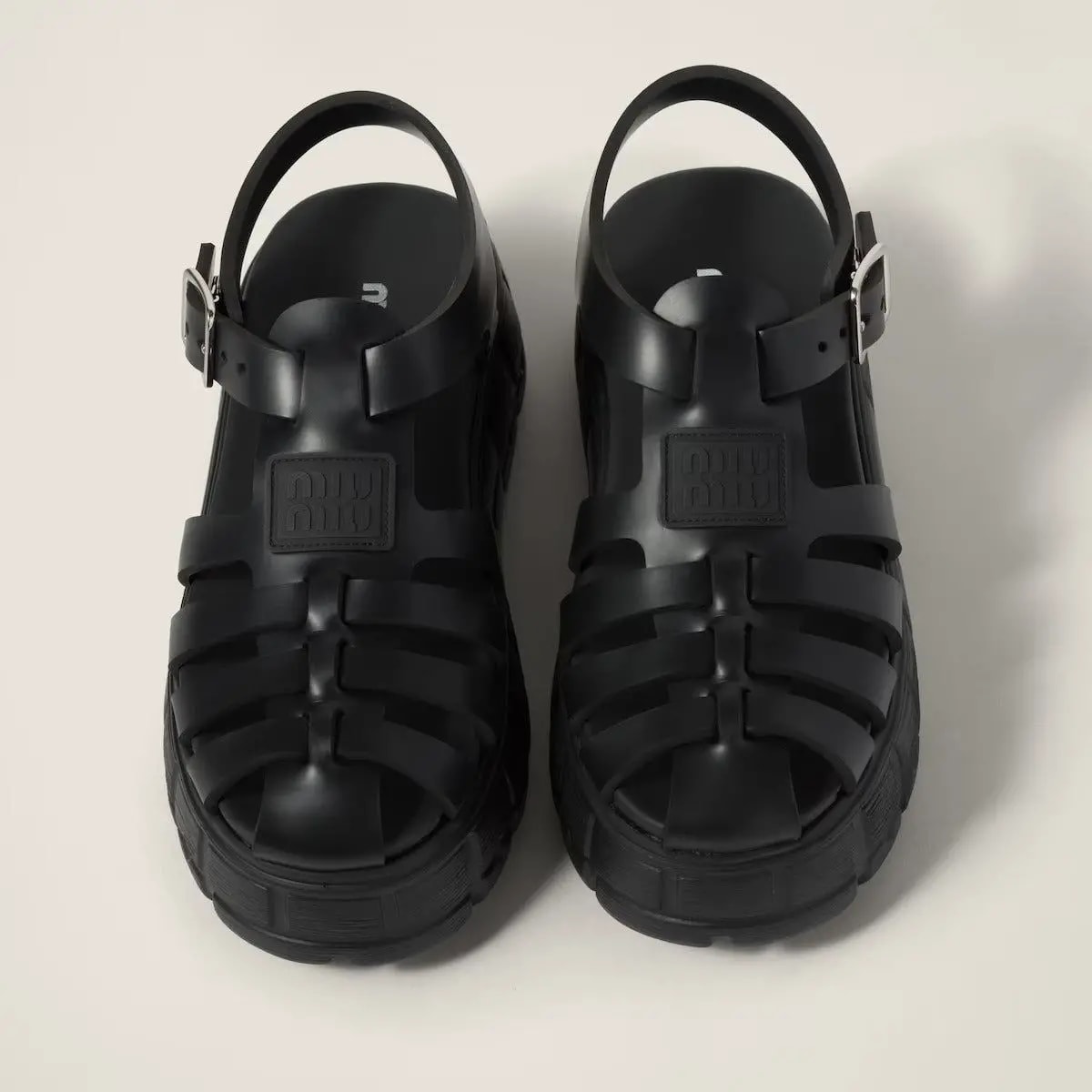 Dép Miu Miu Soft Cage Flatform Sandal 'Black' 5X140E-3LKK-F0002-F-050 — ảnh 4