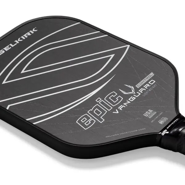 Vợt Pickleball Selkirk Vanguard Control Epic Raw Carbon Lightweight 'Black' — ảnh 5