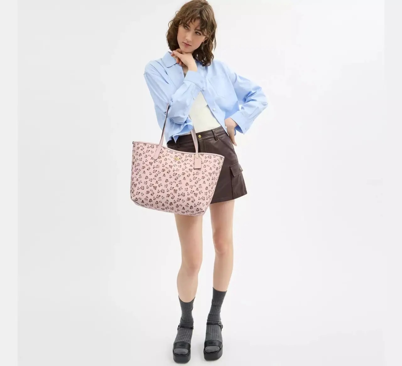 Túi Coach City Tote Bag 'Rose Print' CY682-08XKE — ảnh 3