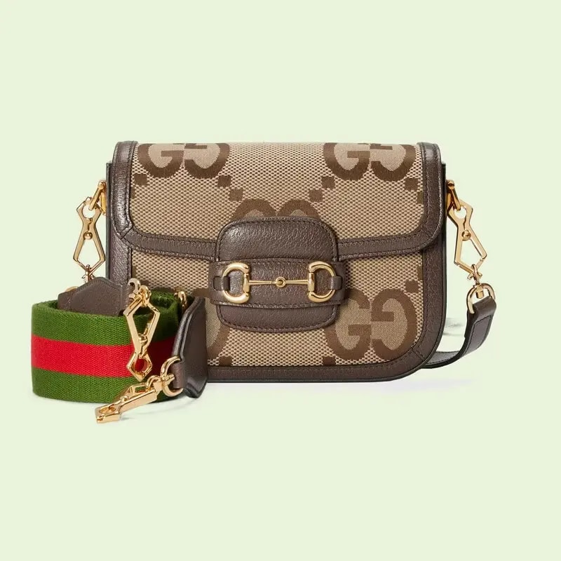 Túi Gucci Horsebit 1955 Jumbo GG Mini Bag 'Camel' 658574-UKMDG-2570 — ảnh 3
