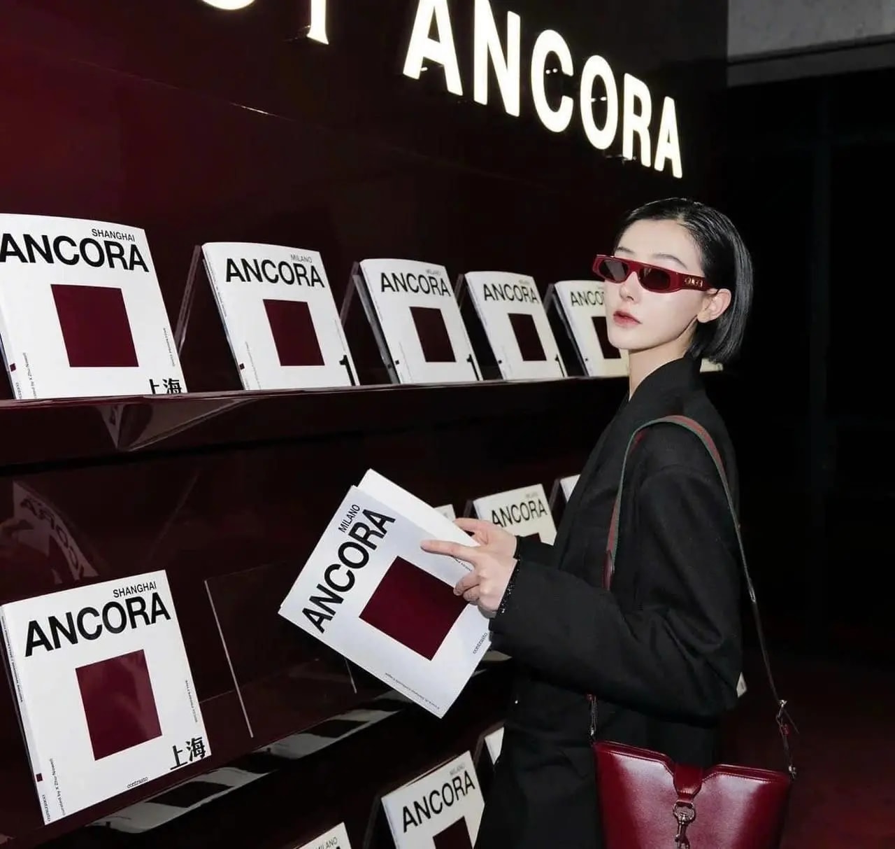 Kính Gucci Sunglasses 'Burgundy' GG1771S-003 — ảnh 4