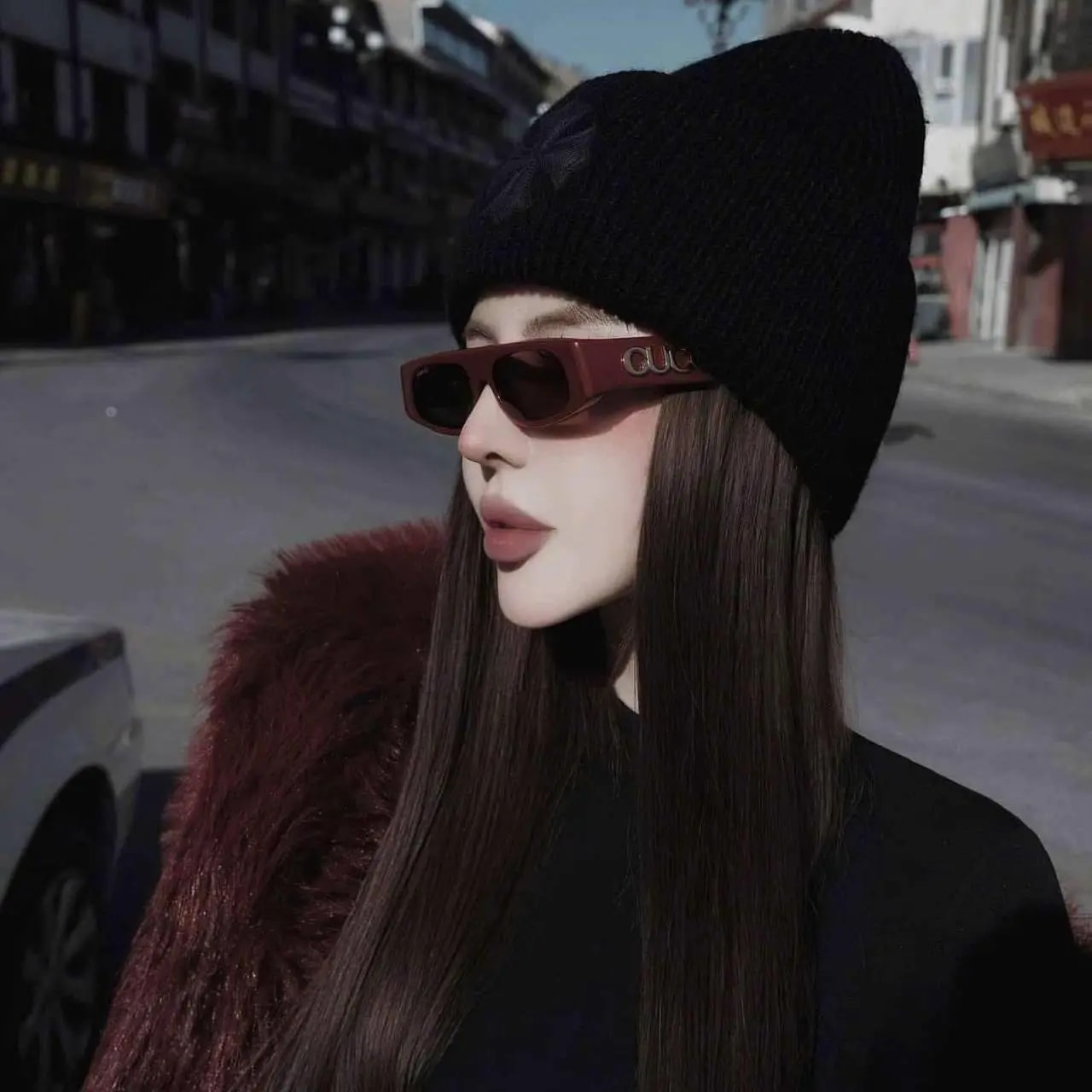 Kính Gucci Sunglasses 'Burgundy' GG1771S-003 — ảnh 5