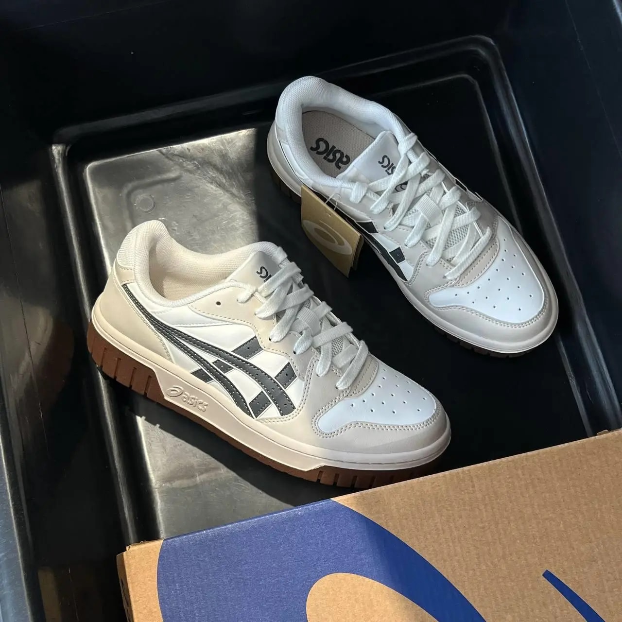 Giày Asics Court MZ 2.0 'Cream White Gray' 1203A405-102 — ảnh 3
