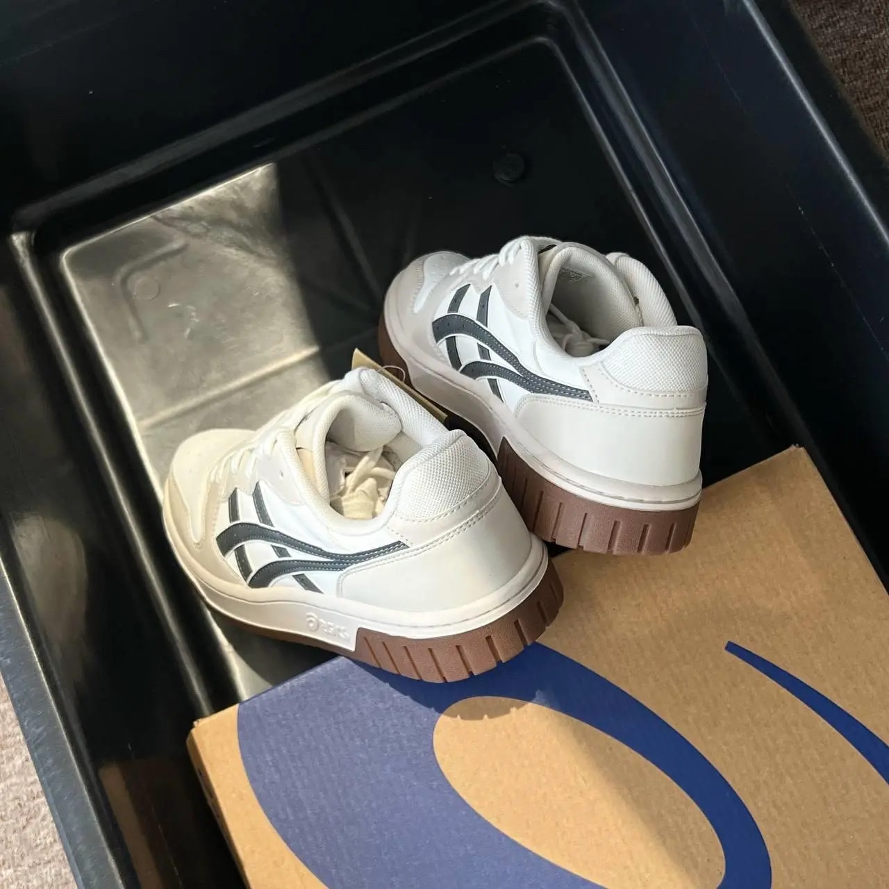 Giày Asics Court MZ 2.0 'Cream White Gray' 1203A405-102 — ảnh 2