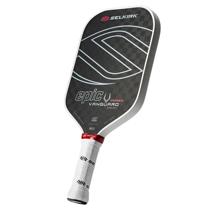 Vợt Pickleball Selkirk Vanguard Pro Epic Raw Carbon 16mm 'Black White' — ảnh 4