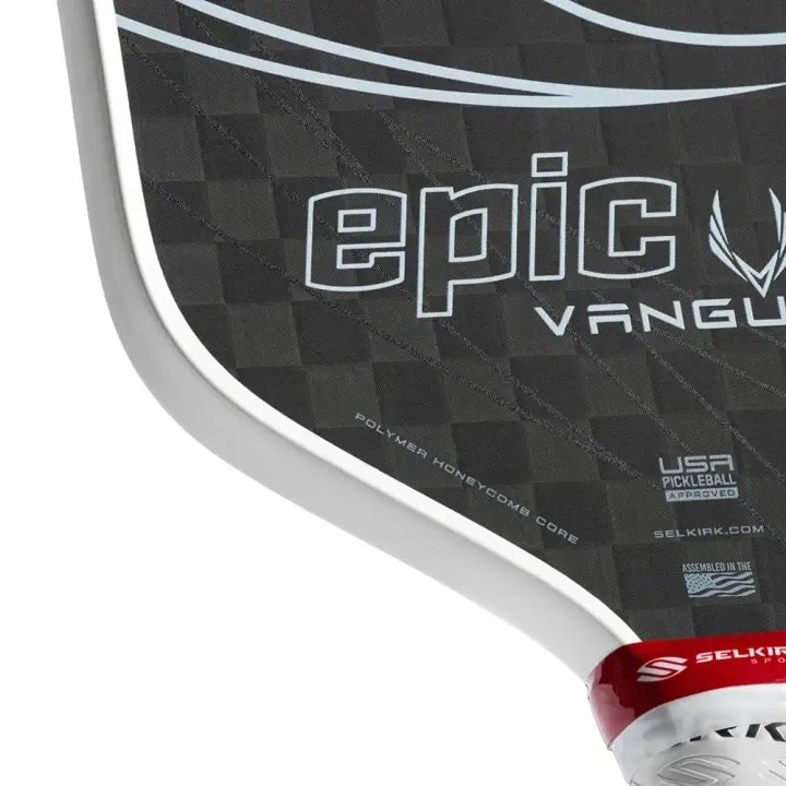 Vợt Pickleball Selkirk Vanguard Pro Epic Raw Carbon 16mm 'Black White' — ảnh 3