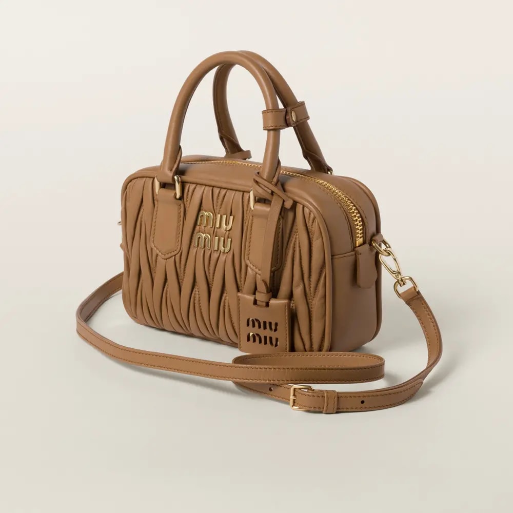 Túi Miu Miu Arcadie Matelassé Bag 'Caramel' 5BB123-N88-F098L-V-YON — ảnh 3