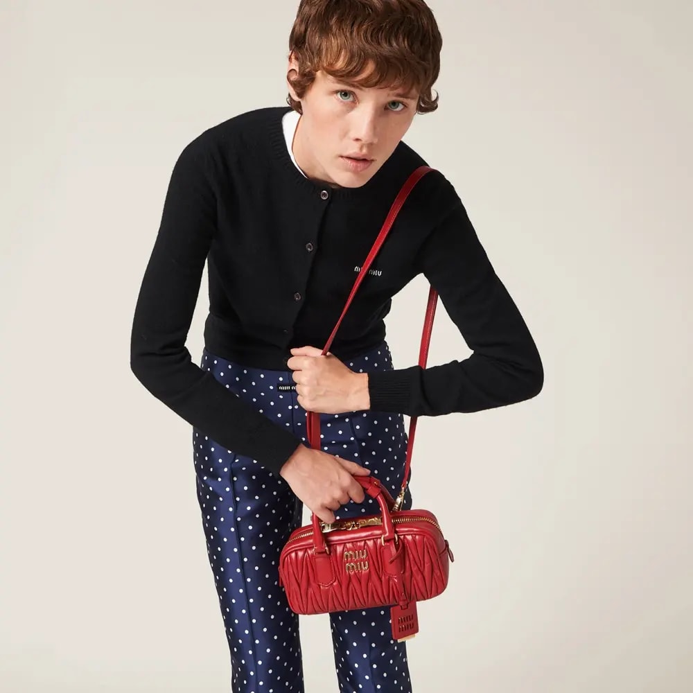 Túi Miu Miu Arcadie Matelassé Bag 'Red' 5BB142-AN88-F0011-V-OON — ảnh 3