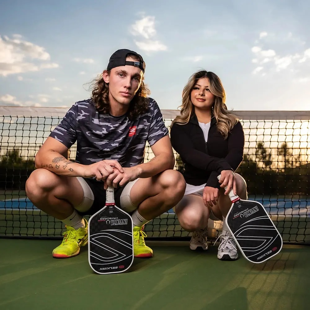 Vợt Pickleball Selkirk Vanguard Pro Invikta Raw Carbon 'Black White' — ảnh 3