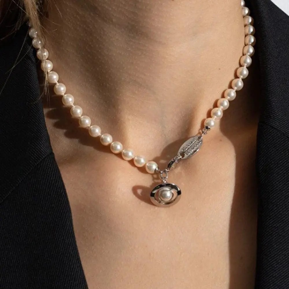 Vòng Cổ Vivienne Westwood Simonetta Pearl 'Silver' 63010085-02P113-CN — ảnh 2