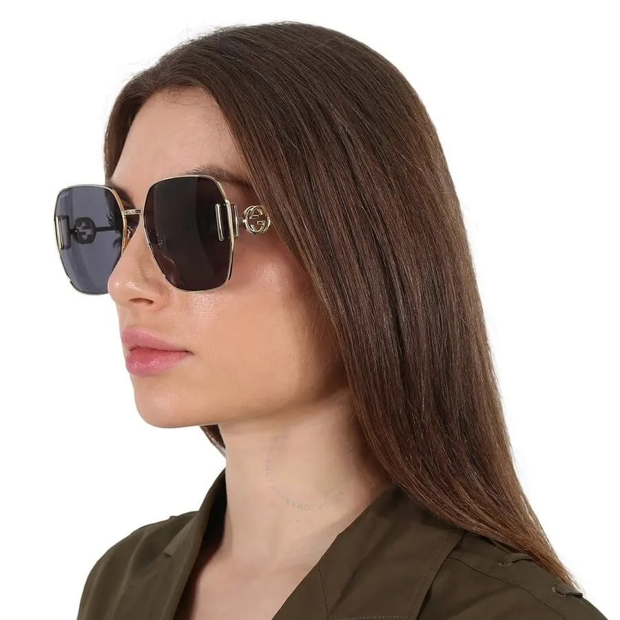 Kính Gucci Sunglasses 'Black Gold' GG1207SA-002 — ảnh 3