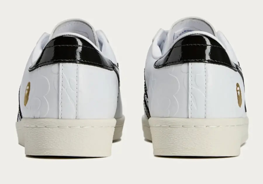 Giày Adidas Superstar Vintage 'Bape White Black' JR2701 — ảnh 2
