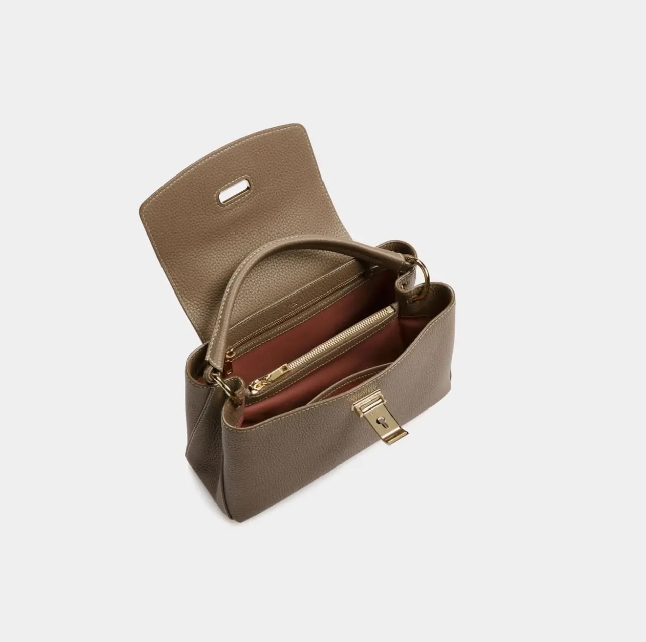 Túi Bally Layka Leather Top Handle Bag 'Brown' 6300039 — ảnh 2
