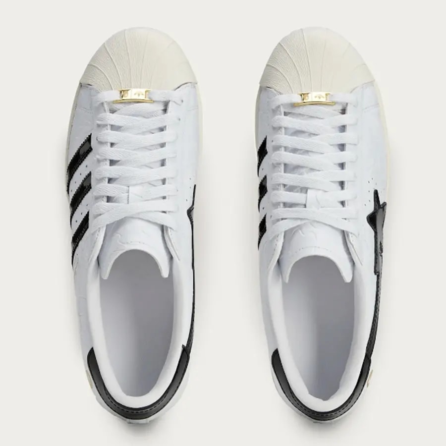 Giày Adidas Superstar Vintage 'Bape White Black' JR2701 — ảnh 3