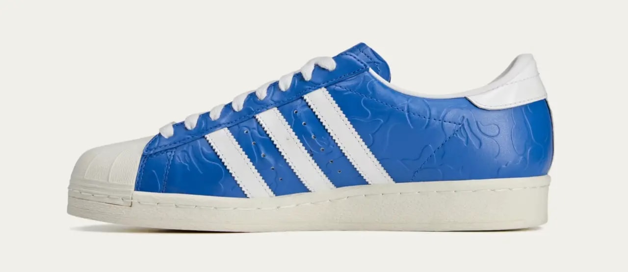 Giày Adidas Superstar Vintage Bape ‘Blue White’ JR2702 — ảnh 4