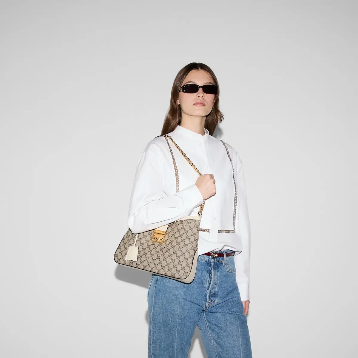 Túi Gucci Padlock Large Shoulder Bag 'White Trim' 795113-KHNKG-9761 — ảnh 2