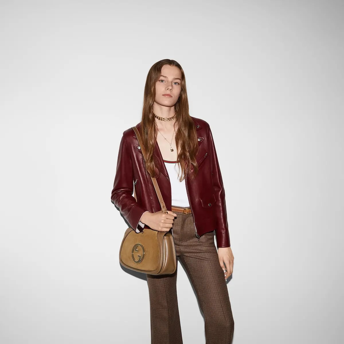 Túi Gucci Blondie Medium Suede 'Brown' 815719-CAAAU-2808 — ảnh 2