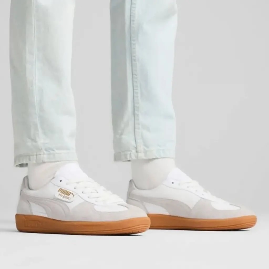 Giày Puma Palermo Leather 'White Glacial Grey Gum' 396464-12 — ảnh 2