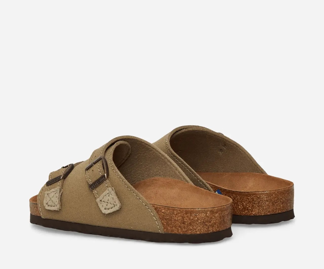 Dép Birkenstock Zürich Suede Canvas Sandals 'Faded Khaki' 1028755 — ảnh 4