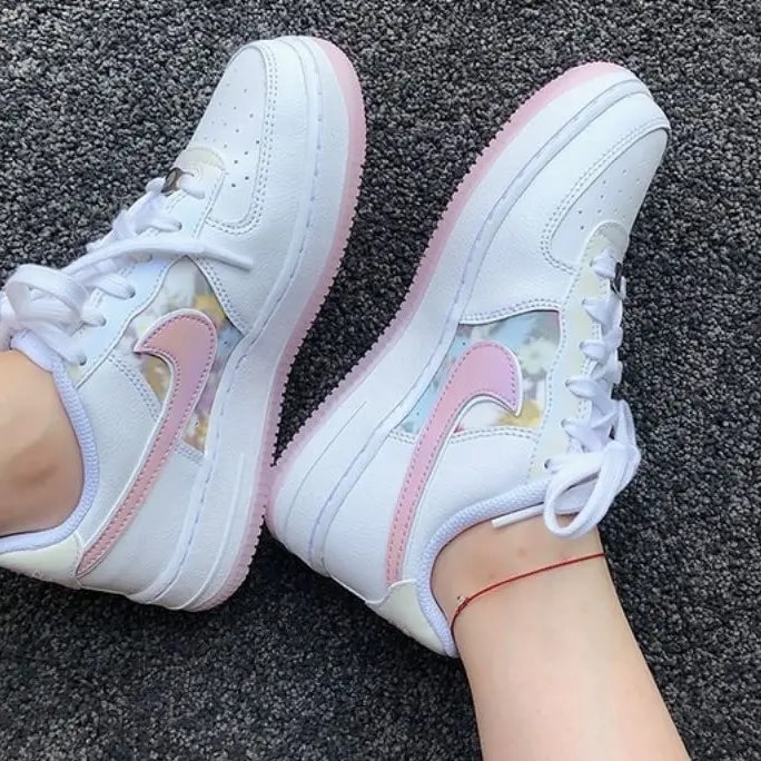 Giày Nike Air Force 1 Low LV8 GS 'Floral' CN8535-100 — ảnh 3