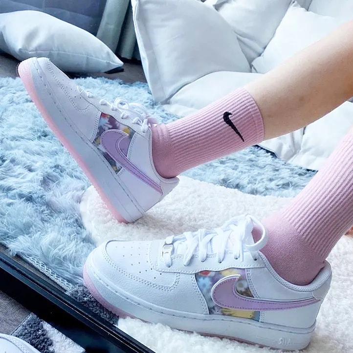 Giày Nike Air Force 1 Low LV8 GS 'Floral' CN8535-100 — ảnh 5