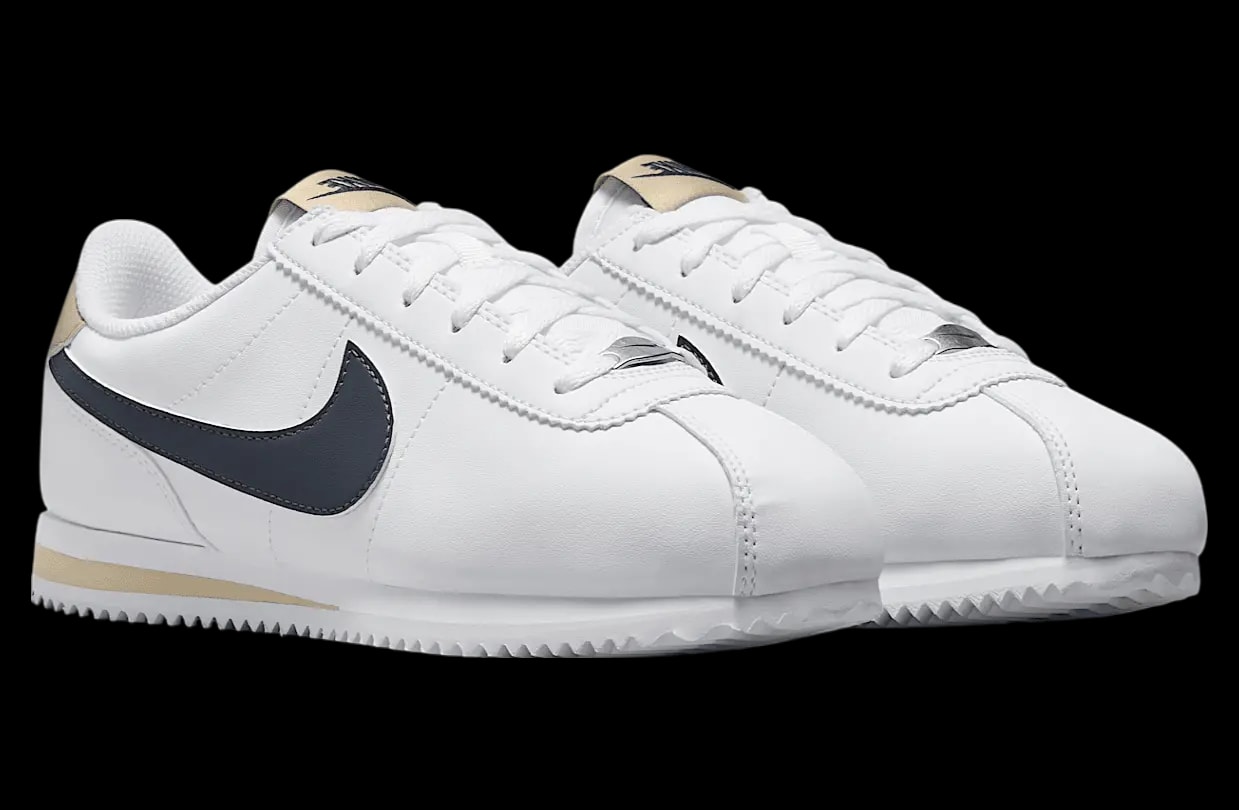 Giày Nike Cortez GS 'White Khaki Thunder Blue' DM0950-114 — ảnh 3