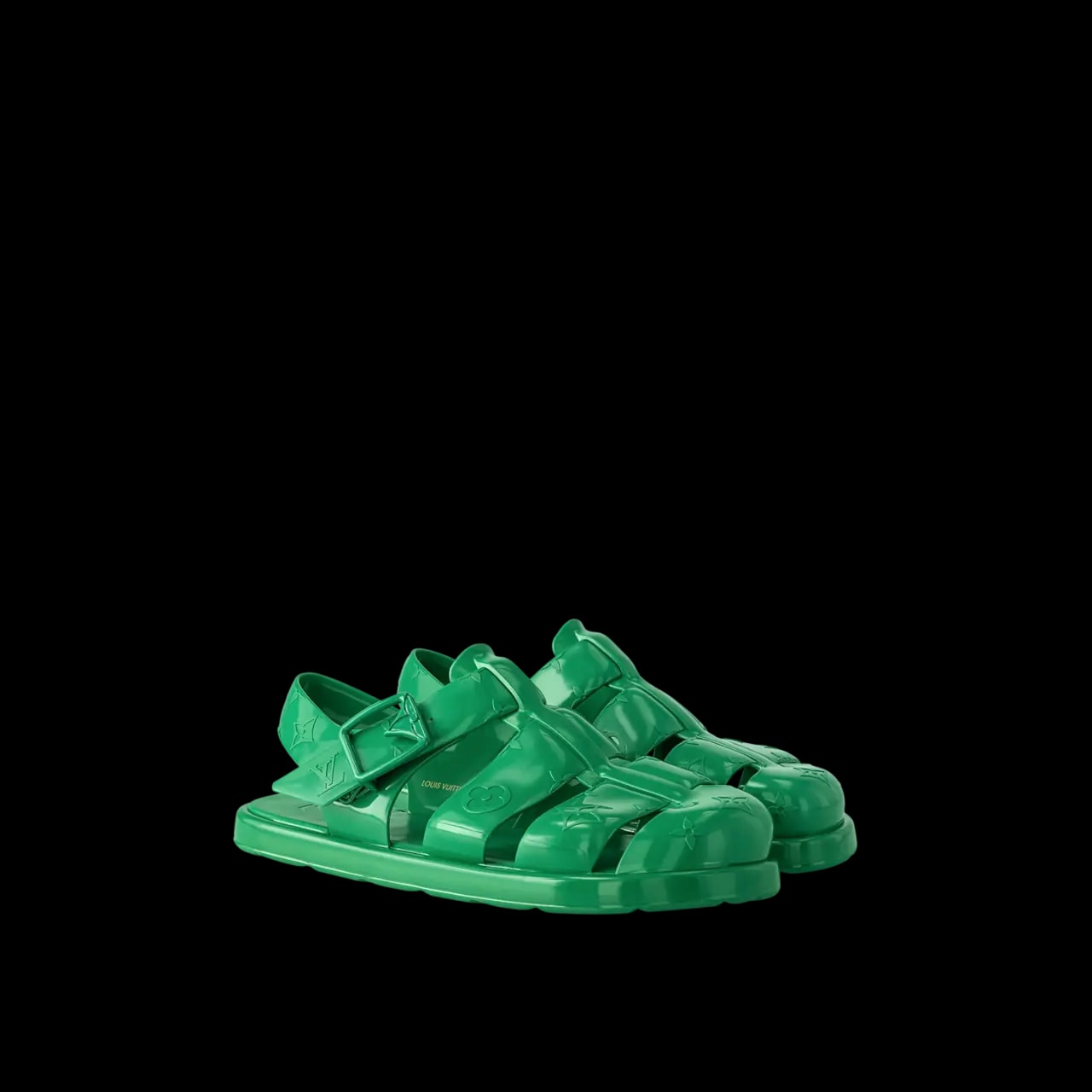 Dép Louis Vuitton LV Venice Sandals 'Green' 1AH554 — ảnh 4