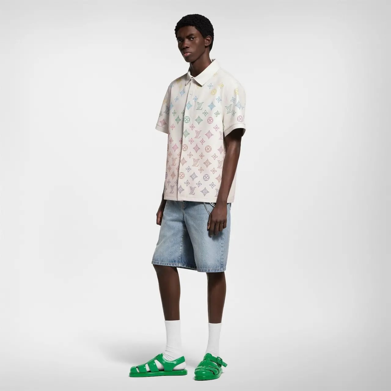 Dép Louis Vuitton LV Venice Sandals 'Green' 1AH554 — ảnh 2